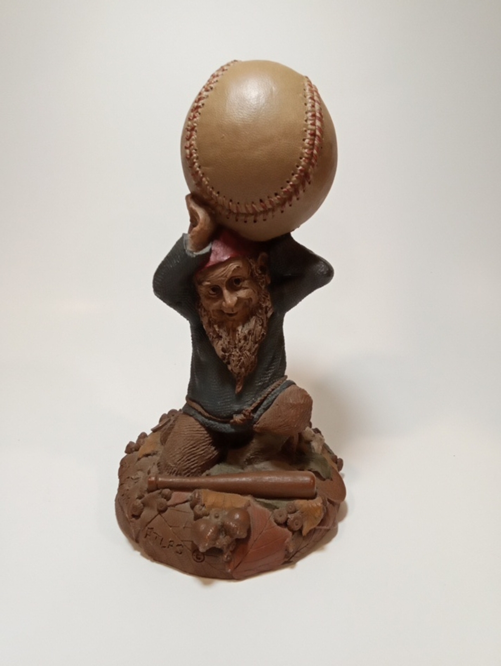 "Atlas" Baseball Gnome by Tom Clark